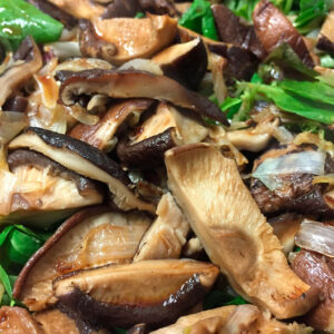 Ensalada de shiitake con salsa ponzu