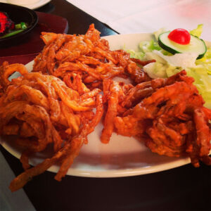 Pakoras de cebolla