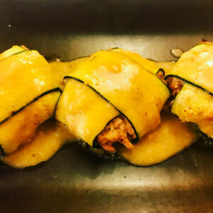 raviolis con longaniza y rossinyols