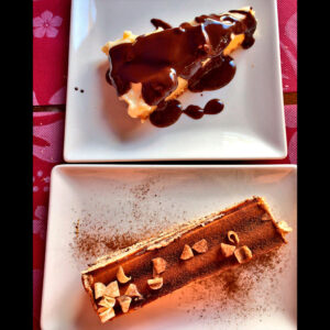tarta inglesa y tiramisu